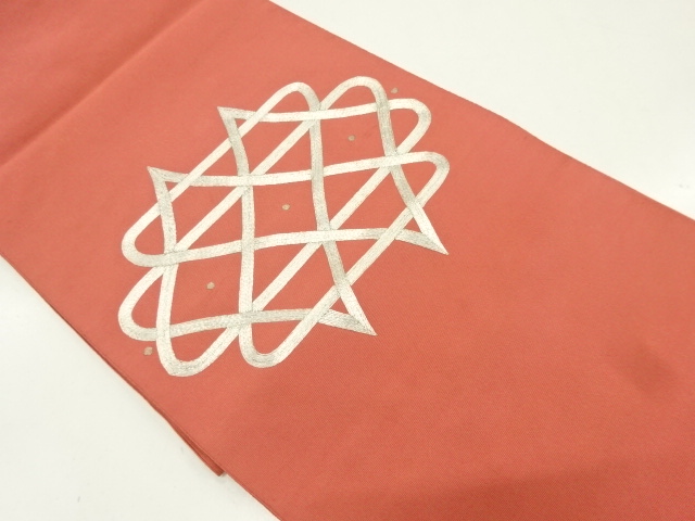 リサイクル　綴れ抽象模様刺繍名古屋帯